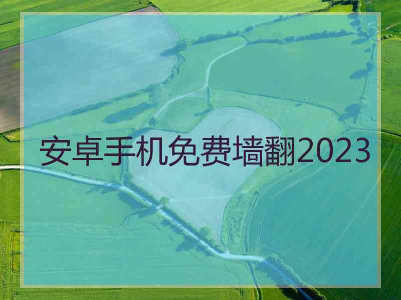 安卓手机免费墙翻2023