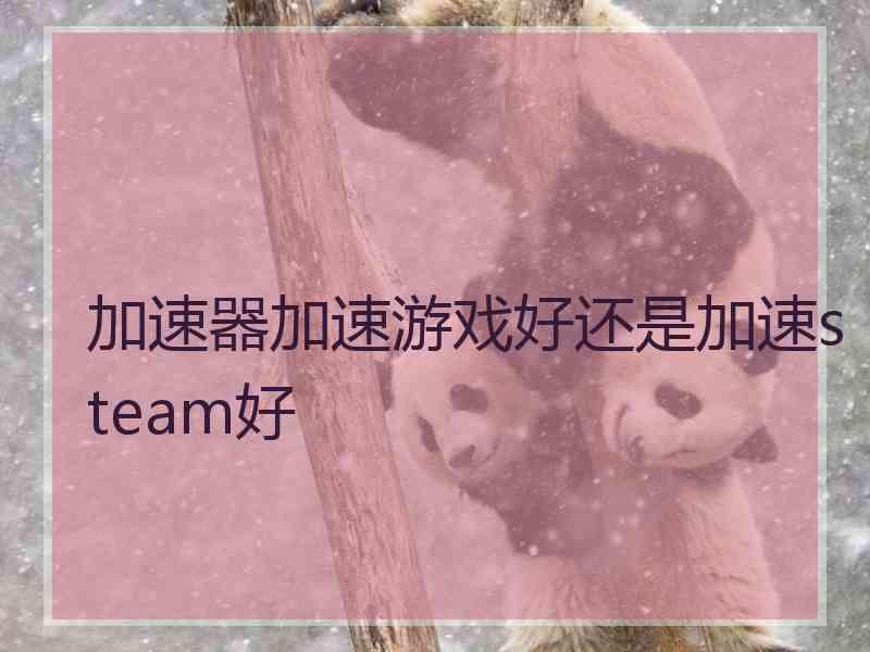 加速器加速游戏好还是加速steam好