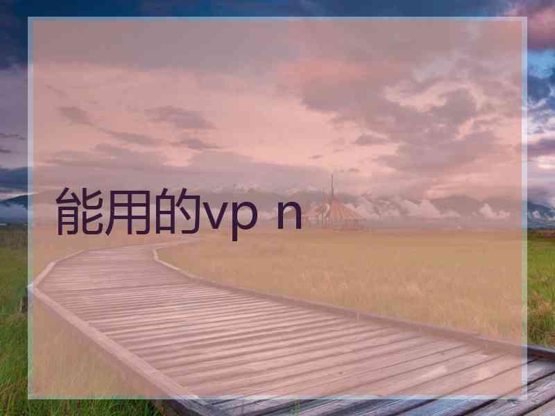 能用的vp n