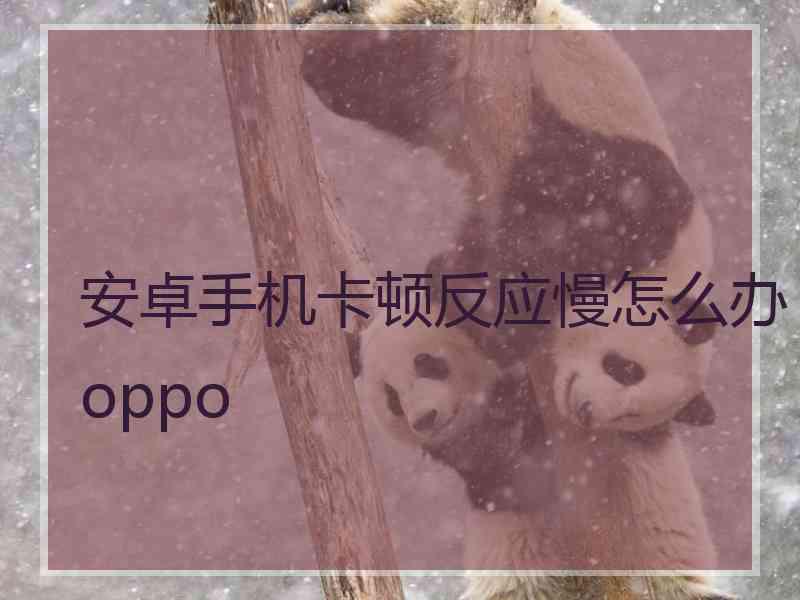 安卓手机卡顿反应慢怎么办oppo