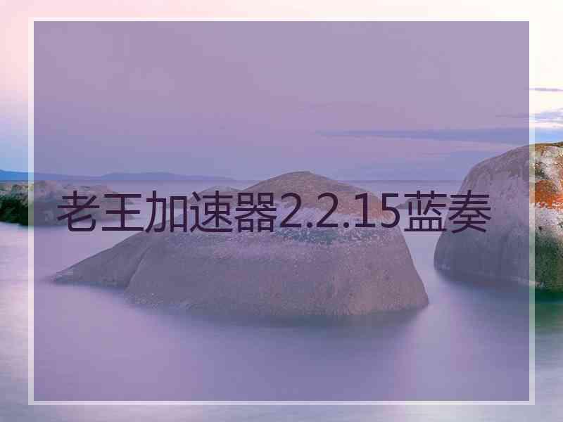 老王加速器2.2.15蓝奏