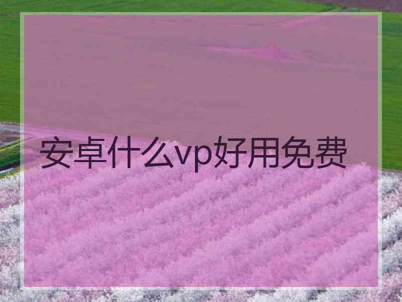 安卓什么vp好用免费