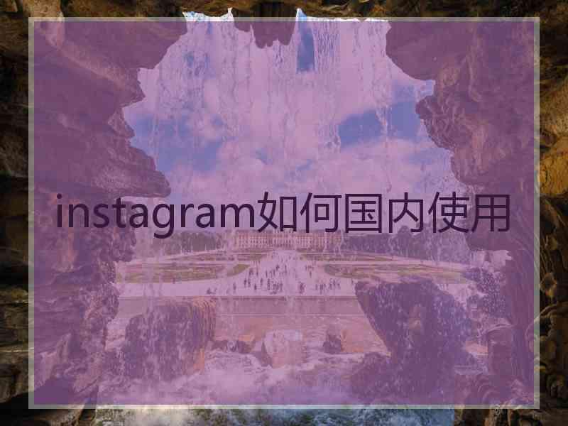 instagram如何国内使用