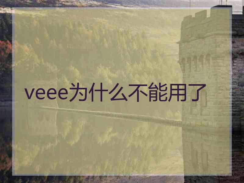 veee为什么不能用了