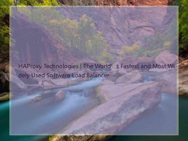 HAProxy Technologies | The World’s Fastest and Most Widely Used Software Load Balancer