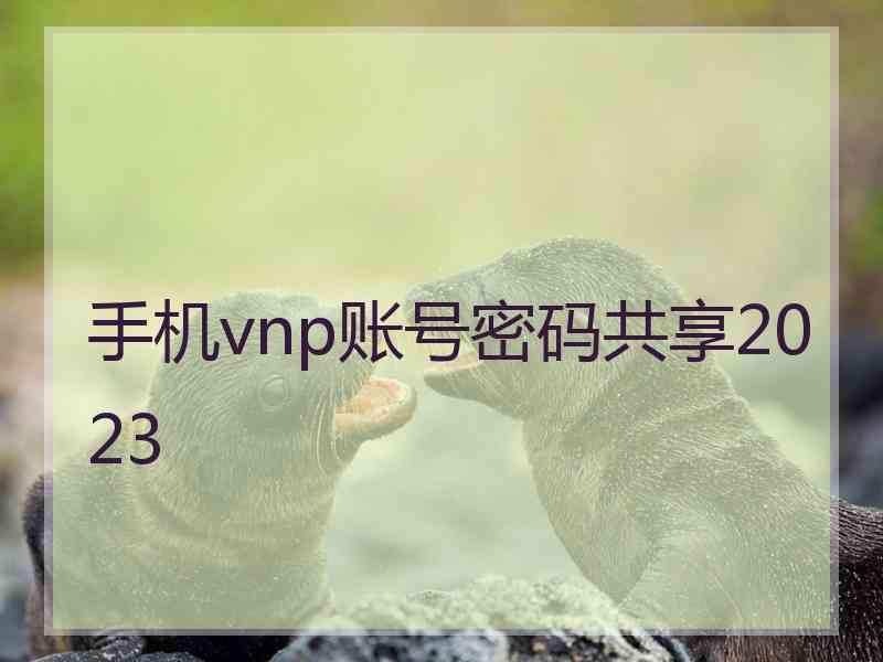 手机vnp账号密码共享2023