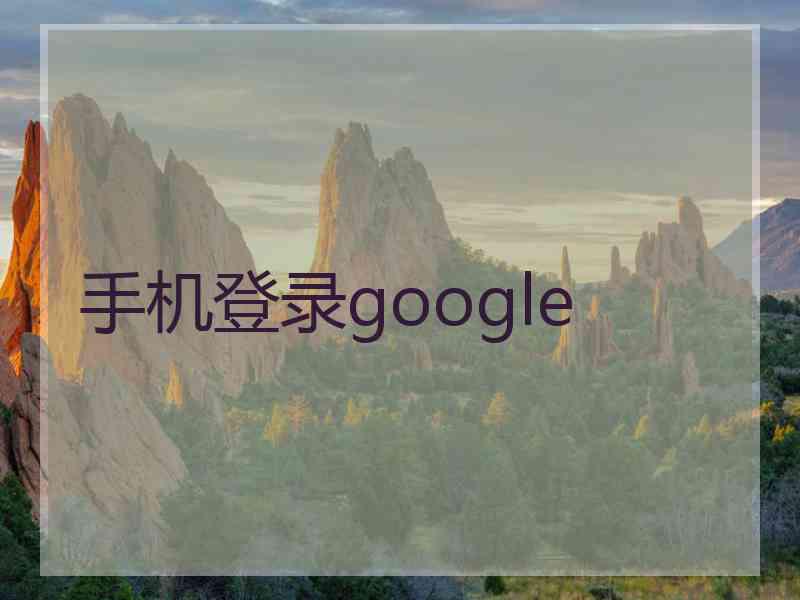 手机登录google