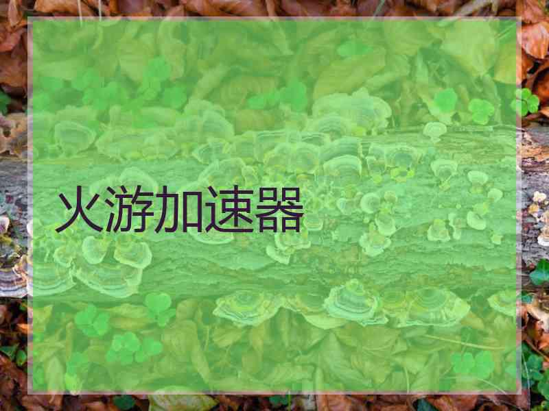 火游加速器