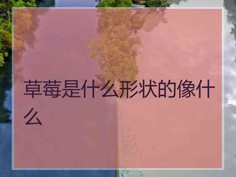 草莓是什么形状的像什么