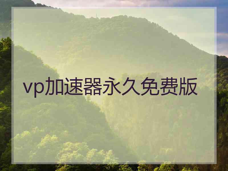 vp加速器永久免费版