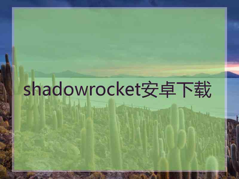 shadowrocket安卓下载