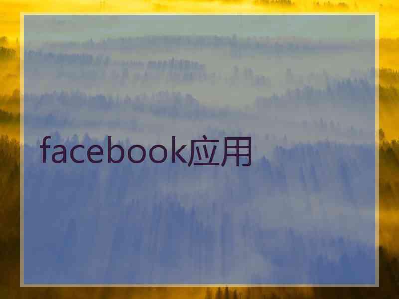 facebook应用