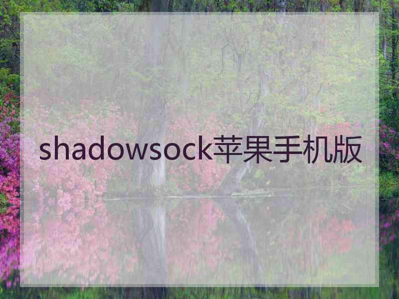 shadowsock苹果手机版