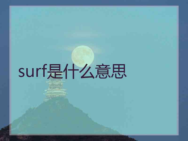 surf是什么意思