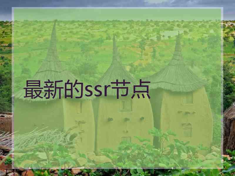 最新的ssr节点