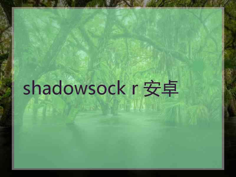 shadowsock r 安卓