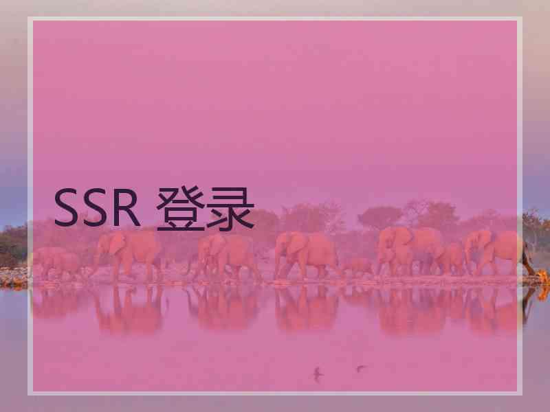 SSR 登录