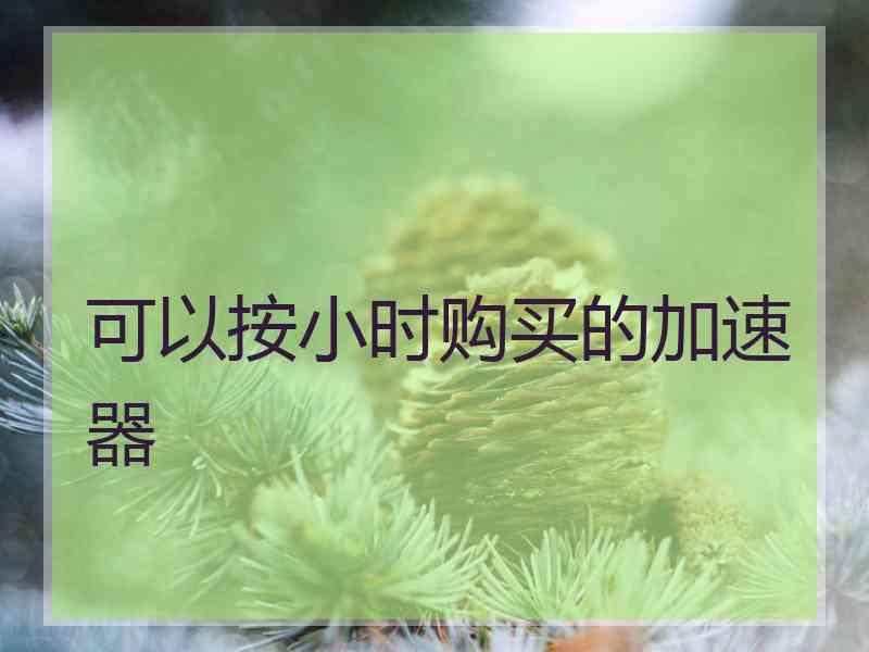 可以按小时购买的加速器