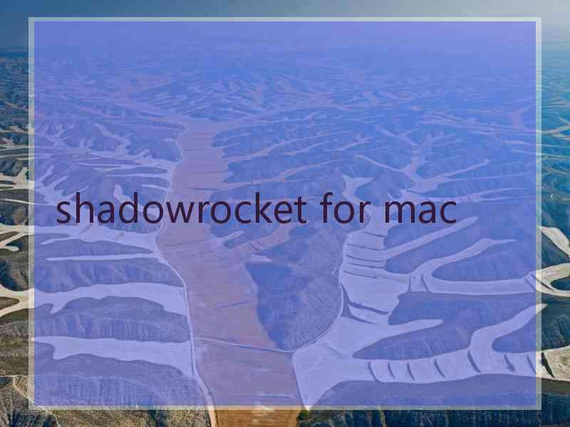 shadowrocket for mac