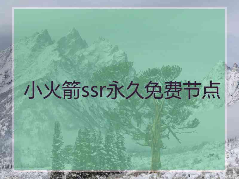 小火箭ssr永久免费节点