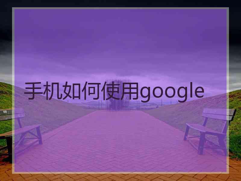 手机如何使用google