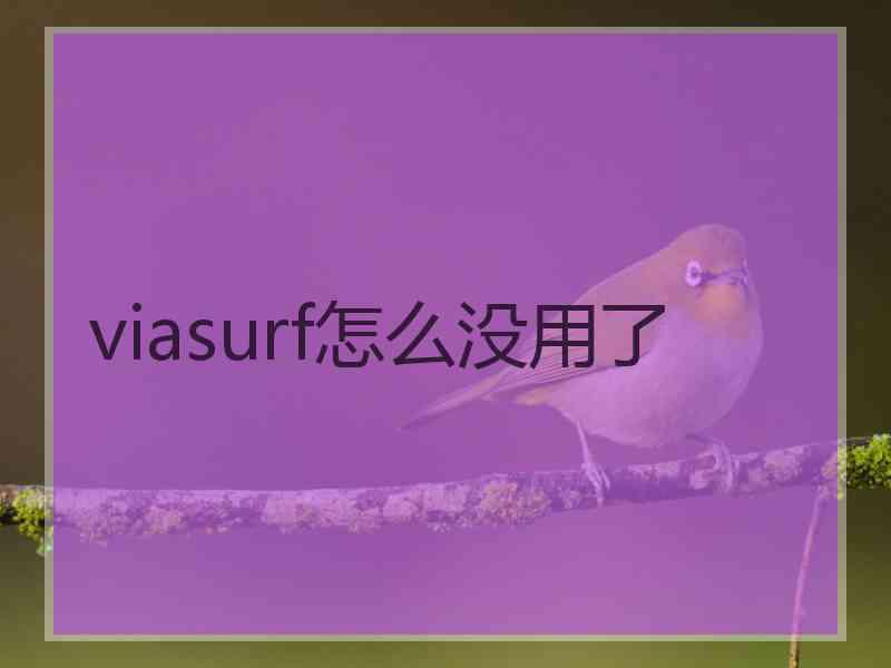 viasurf怎么没用了