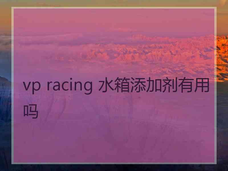 vp racing 水箱添加剂有用吗