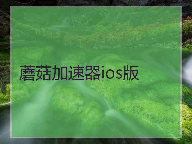 蘑菇加速器ios版