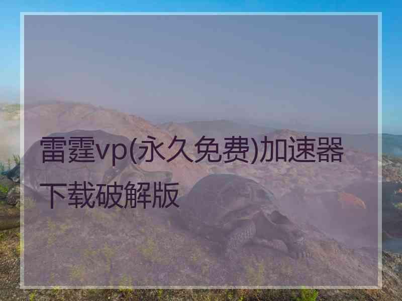 雷霆vp(永久免费)加速器下载破解版