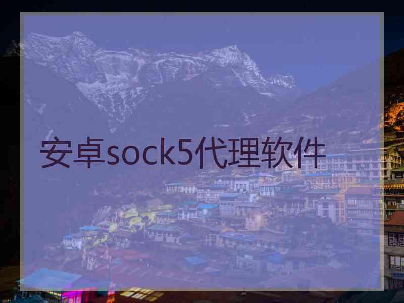 安卓sock5代理软件