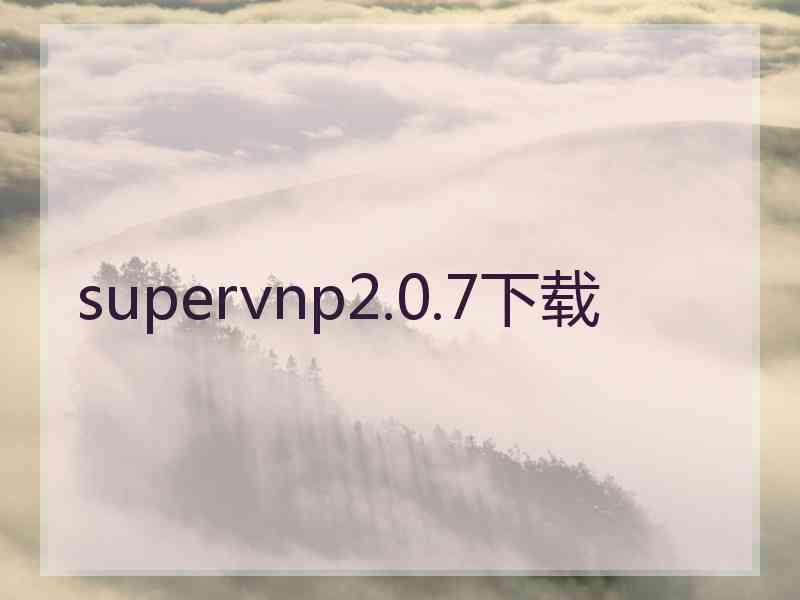 supervnp2.0.7下载