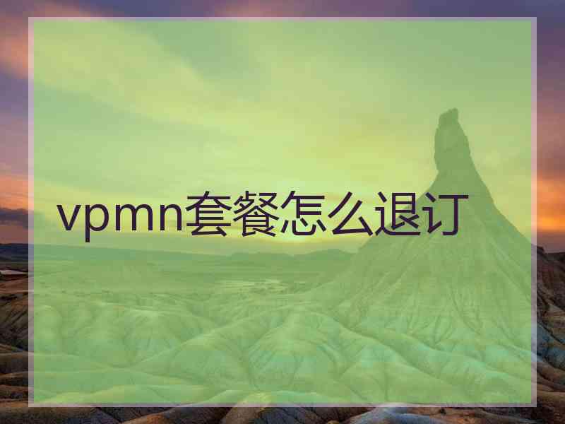 vpmn套餐怎么退订