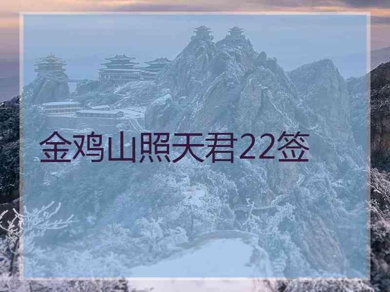 金鸡山照天君22签