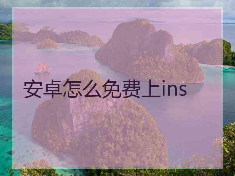 安卓怎么免费上ins