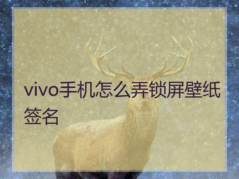 vivo手机怎么弄锁屏壁纸签名