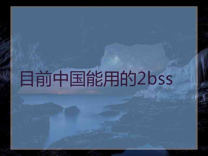 目前中国能用的2bss