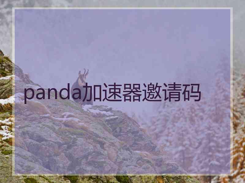 panda加速器邀请码