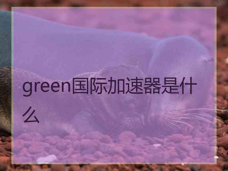 green国际加速器是什么