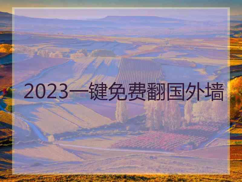 2023一键免费翻国外墙