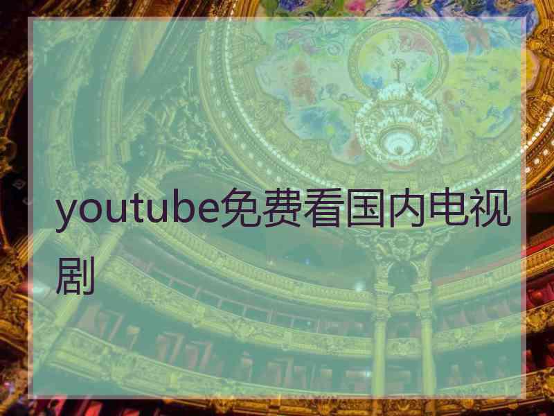 youtube免费看国内电视剧