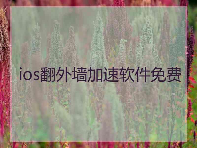 ios翻外墙加速软件免费