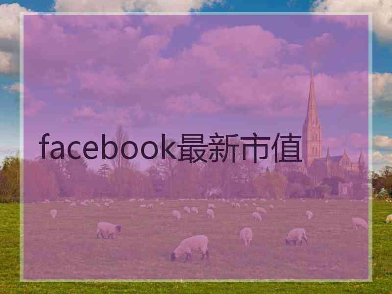 facebook最新市值