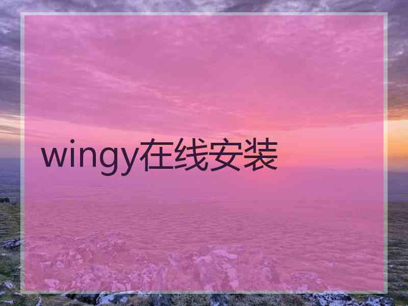 wingy在线安装