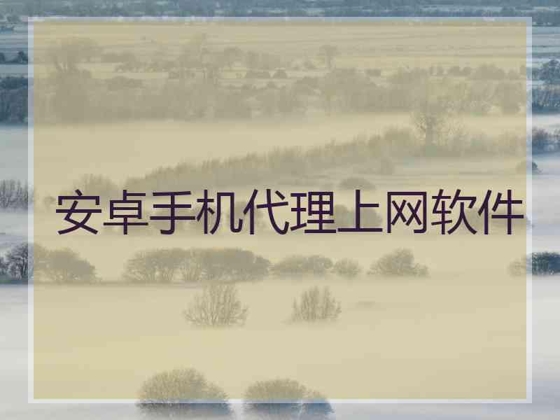 安卓手机代理上网软件