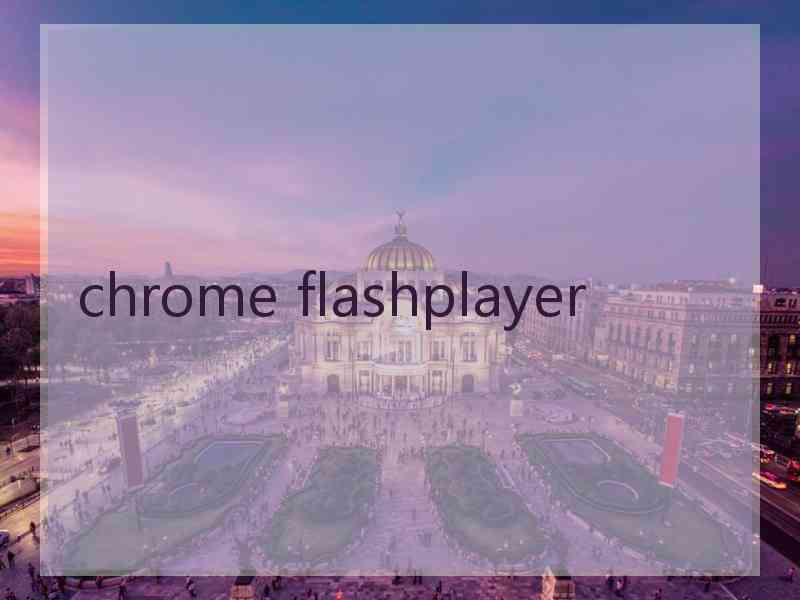 chrome flashplayer