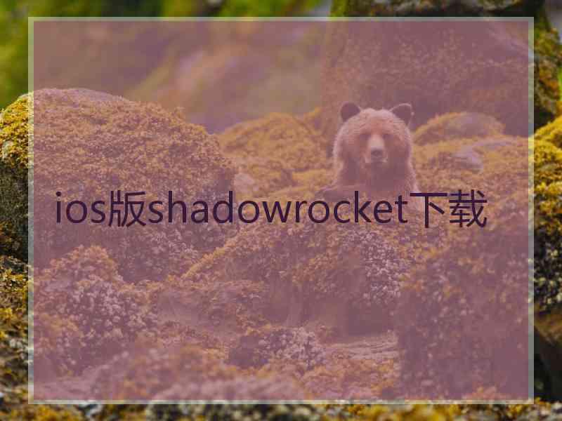 ios版shadowrocket下载