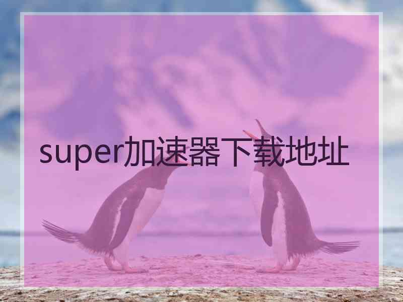 super加速器下载地址